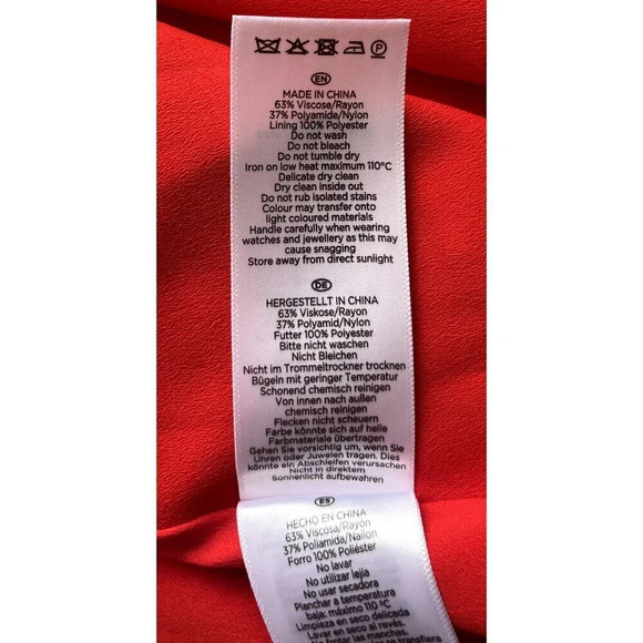 Hobbs London Justina Red & Gold Wrap Midi Dress 8 - Picture 9 of 9